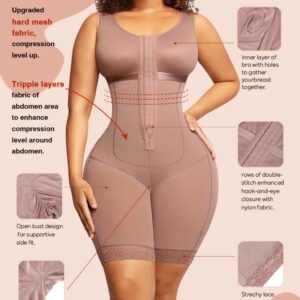 post op chest wrap tummy control full body shapewear
