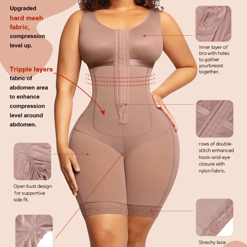 post op chest wrap tummy control full body shapewear
