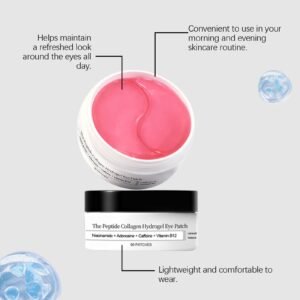 Peptide collagen hydrogel eye patches for moisturizing and refreshing the eye area