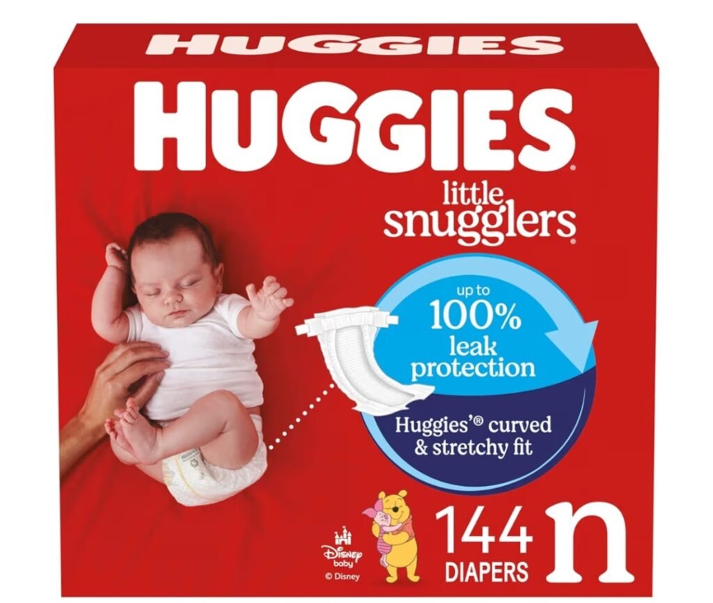 Huggies Little Snugglers newborn diapers size N, 144 count