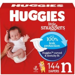 Huggies Little Snugglers newborn diapers size N, 144 count