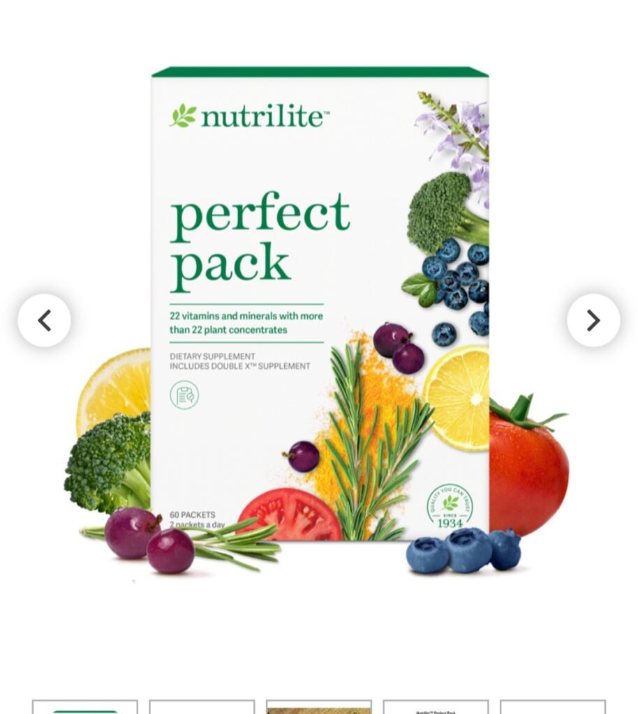 Nutrilite Perfect Pack dietary supplement with vitamins, minerals and plant concentrates