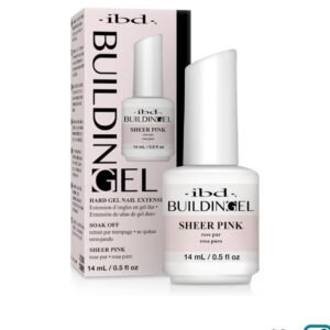 IBD Building Gel Sheer Pink for nail extension and hard gel manicure