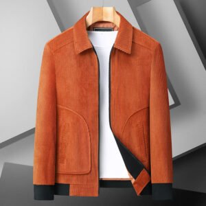 Plus size men’s corduroy thickened jacket – warm winter coat for men