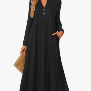 zesica fall long sleeve comfortable loose maxi dresses for women 2026 elegant classy winter wedding guest dress